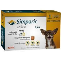 Imagem de Simparic 5 Mg 1 Comp Cães Entre 1,3a2,5kg Pulgas E Carrapato