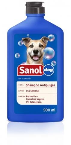 Imagem de Kit para cães: Shampoo para cachorro Anti pulgas + Talco Anti pulgas + Limpa Orelhas Sanol